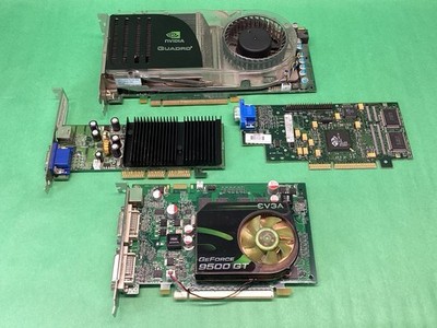 x4 Assorted Desktop PC Video Graphics Cards NVIDIA ATI EVGA - UNTESTED LOT OF 4