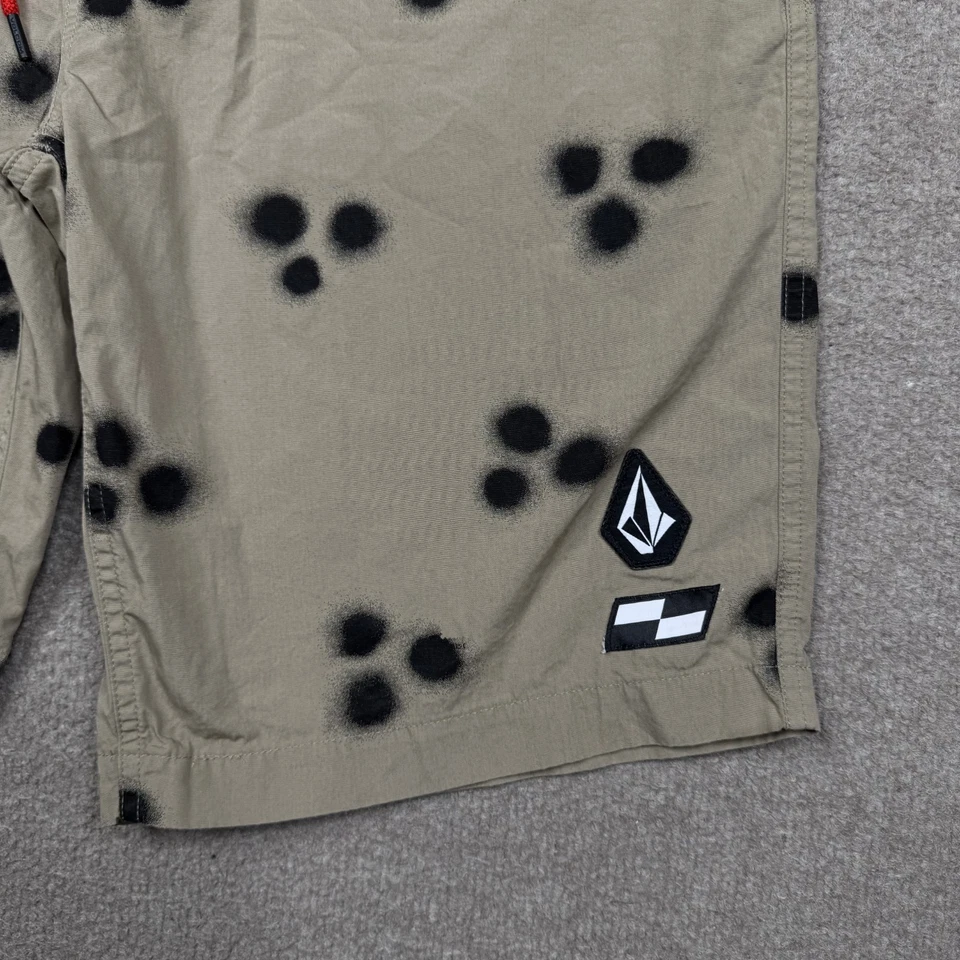 Volcom Board Shorts Mens Size L Brown Drawstrings Vintage Y2K Swim Trunks - Image 3 of 4