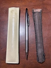 Vintage Cross Sterling Silver Purse Pen Rose Sleeve & Fleece Sock READ!