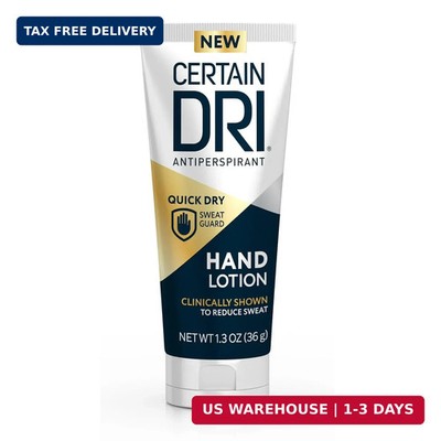 Certain Dri Antiperspirant Hand Lotion, 24-Hour Sweat Protection for Excessive S