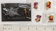Darkstalkers Morrigan pin Vampire Savior Lilith Baby Bonnie Hood Bulleta badge