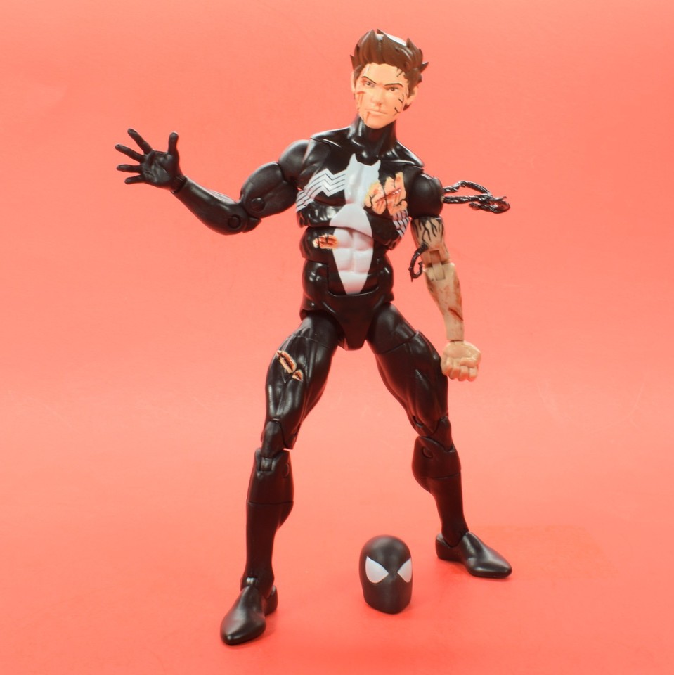 Marvel Legends 6" Custom Animated Battle Damaged Symbiote Spider-Man ...