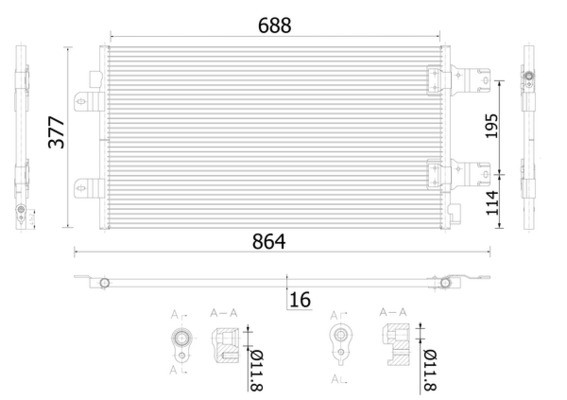 Mahle Kondensator Klimaanlage FüR Renault Master II Kasten 2.5 Dci Opel Movano-image
