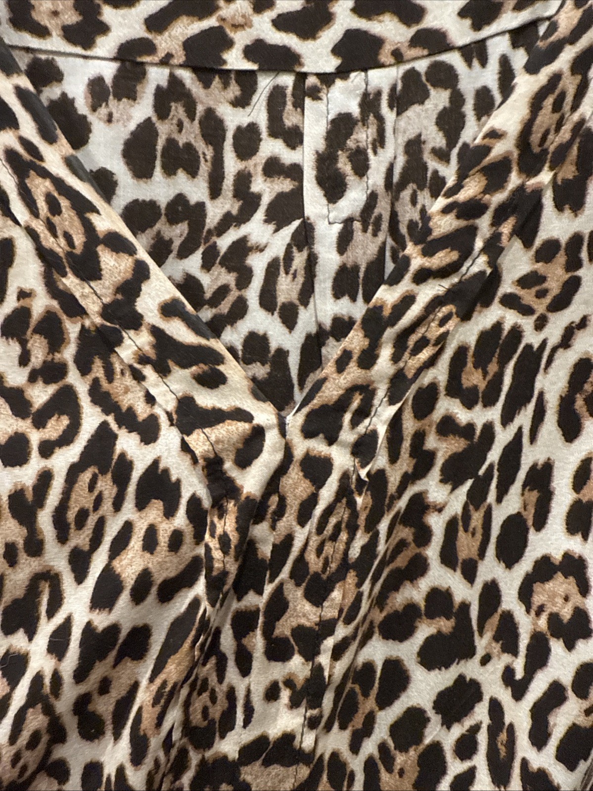 Zara Basic Women's XLarge Leopard Print Blouse V-… - image 5