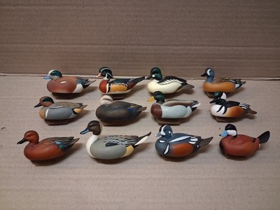 Jett Brunet Ducks Unlimited Miniature Decoys Lot Of 12