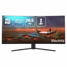 34 Inch Curved QLED Computer/Gaming Monitor - ELECTRIQ 34” | 21:9 | 165hz | QHD