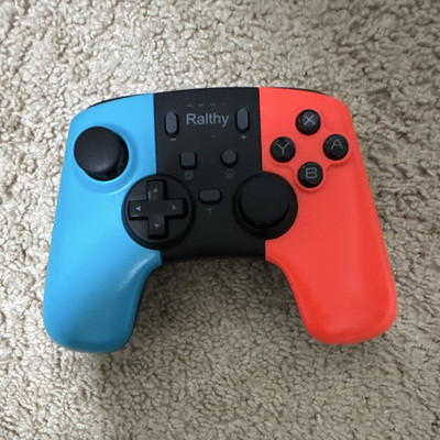 Ralthy Wireless Controller for Nintendo Switch Console, Blue Red Black Plastic