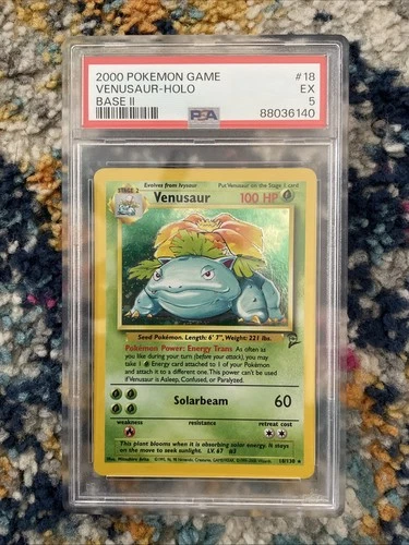 Pokemon 2000 Base 2 Venusaur Holo PSA 5