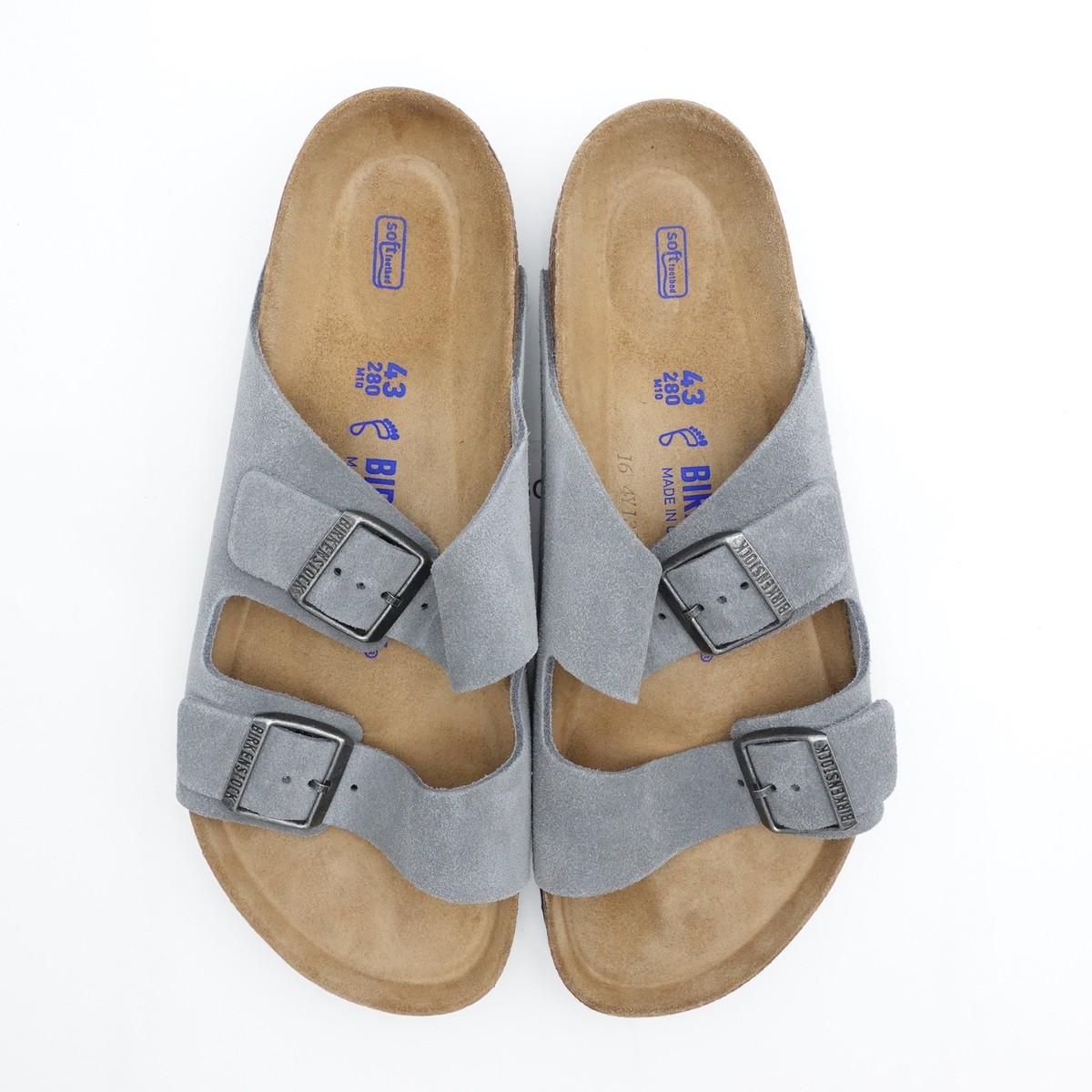 Size 10-10.5 Men's / EUR 43 Birkenstock Arizona Soft Footbed Suede