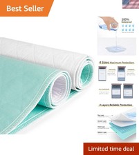 Waterproof Bed Pads Incontinence 34'' x 52'' 1 Pack Washable Reusable Bedwett...