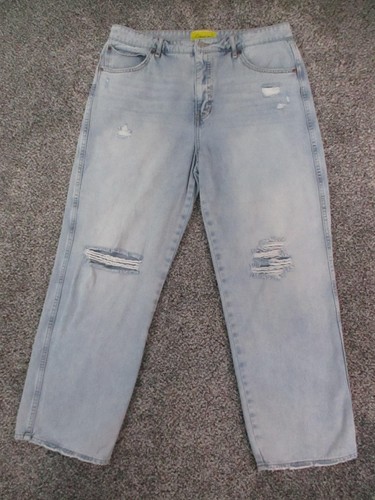 Circus NY Jeans Womens 31 Light Wash Blue Distressed Low Slouch Relaxed 35x29 - Picture 2 of 11