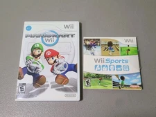 Nintendo Wii Mario Kart And Wii Sports Bundle - Both Complete CIB Tested