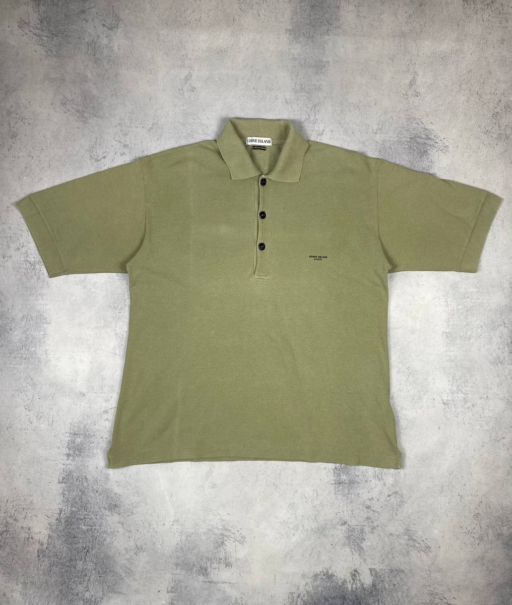 【STONE 】2000s Unique Polo Shirt Vintage Stone Island Marina Polo Shirt Rare 90s Men's Y2K