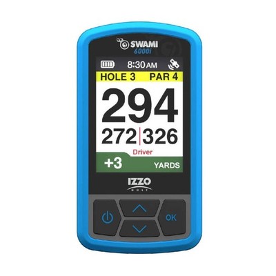 Izzo Swami 6000 Handheld Golf GPS Water-Resistant Color Display, Blue