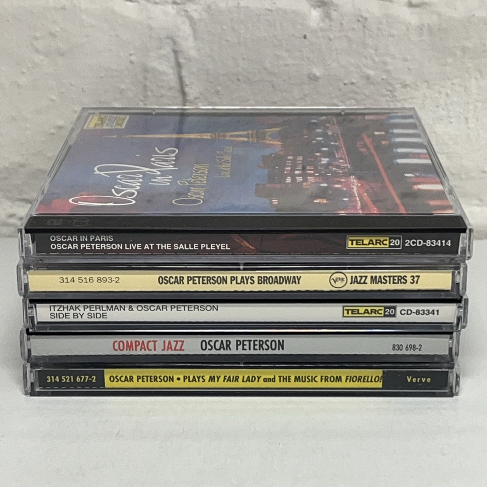 Oscar Peterson - Broadway * In Paris * Side by Side * Compact Jazz CD Bundle VG+