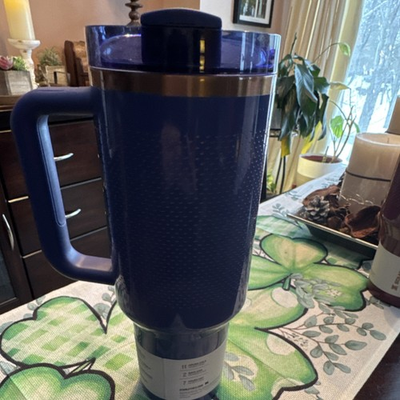 #ad Stanley CALIA Quencher H2.0 Flowstate Tumbler 40 oz Blue With Handle amp; Lid $32.00
