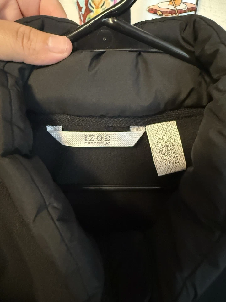 Izod Women’s Black Fleece Jacket Size XL - Image 2 of 2