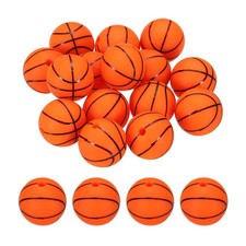 15 Pcs Silicone Sports Beads, 15mm Ball Shaped Beads, Basketball