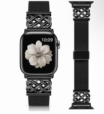 New Apple Watch Wrist Band - Stretchy Nylon Magnetic 38/40/41/42/44/45/46/49mm