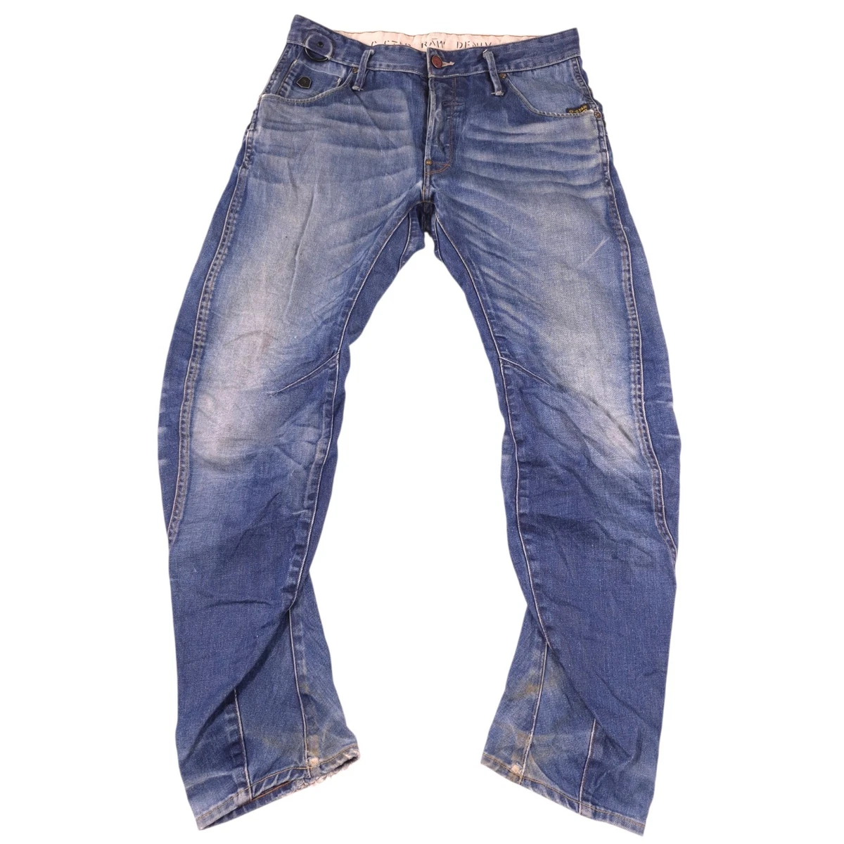 G-STAR Mosa Straight Jeans Uomo - Grigio (Faded Grey Neblina), Vestibilità Dritta, 33W / 32L
