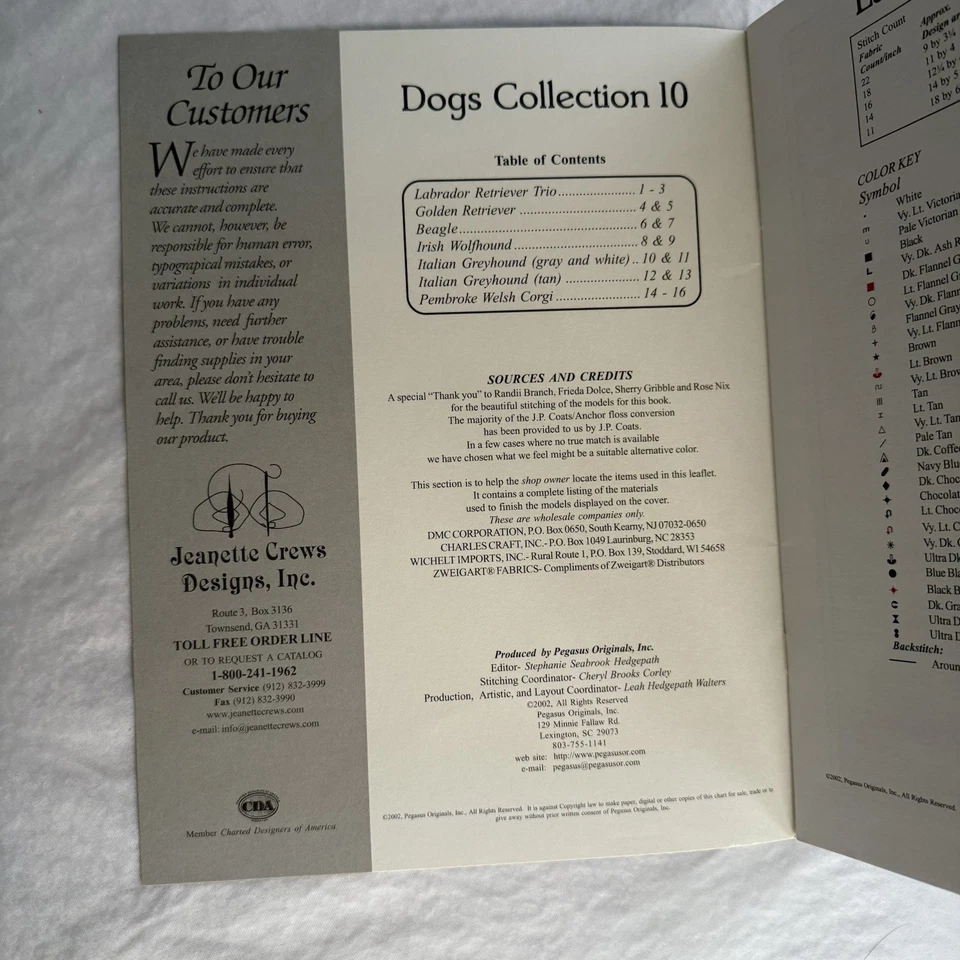 Pegasus Dogs Cross Stitch Pattern Booklet Collection Lab Greyhound Corgi 620230 - Image 4 of 4