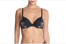 Natori Flawless Contour Underwire Bra - Black/Ivory Size 34B NWT