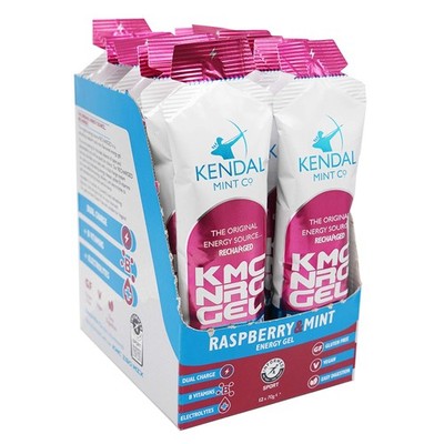 KMC NRG Gel: Erfrischendes Raspberry Mint Energy Gel 27g Dual 70g (12er Pack) 