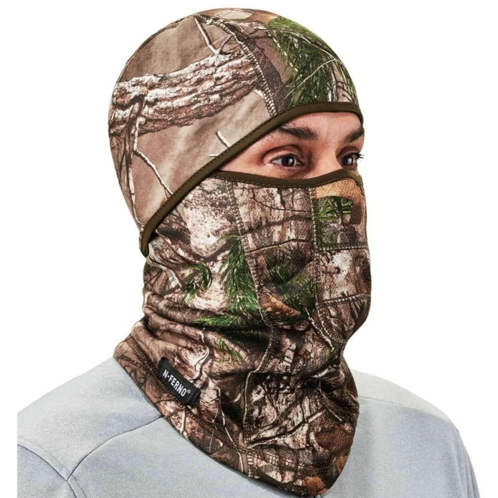 WindResistant Camo Balaclava Ski Mask | Hinged Neck Gaiter, One Size