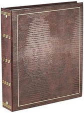 Magnetic Self-Stick 3-Ring Photo Album 100 Pages (50 Sheets), Brown