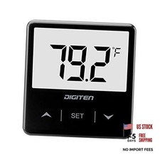 Black Large LCD Aquarium Thermometer with Large LCD Display