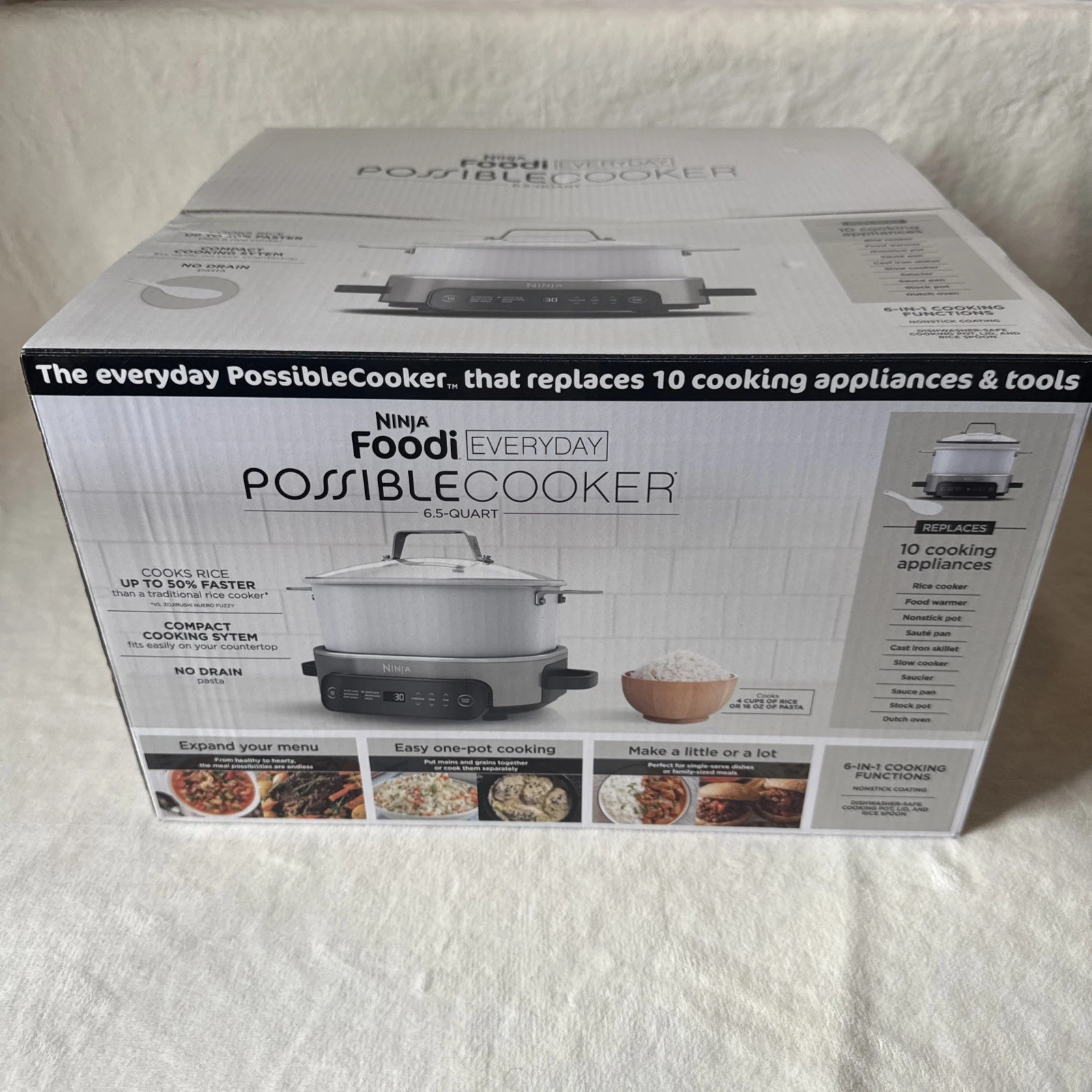 Ninja Everyday 10-in-1 PossibleCooker 6.5 Qt Multi-Cooker, MC1100 White