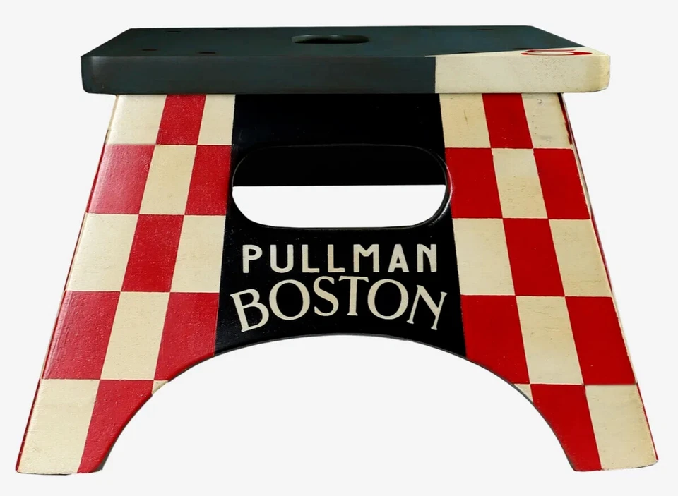 Pennsylvania Station Pullman Train Steps Foot Stool 7.75" Wood Toilet Bathroom - Image 4 of 4