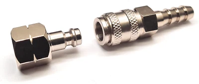 Cadac/Weber kompatible Schnellspanner-Gaskupplung - Messing mit Nickelbeschichtung