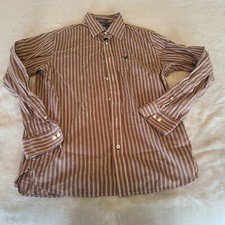 American Eagle Vintage Fit Mens Large Brown Casual Button Up Dress Shirt