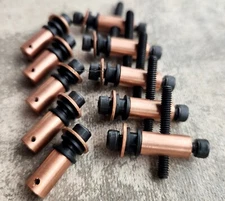 5 Copper Tattoo Machine Binding Post Sets Complete Washers Screws Forward USA 