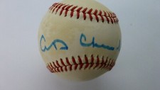 Happy Chandler Signed National League Baseball with Case & COA 