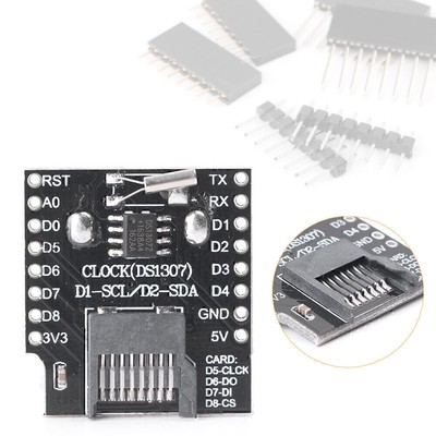 Micro SD Wemos D1 Datenlogger-Schild + RTC DS1307 Uhr für Arduino/Raspberry YF