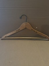 Vintage Wooden Clothes Hanger "The Drake" New York City NY Advertising