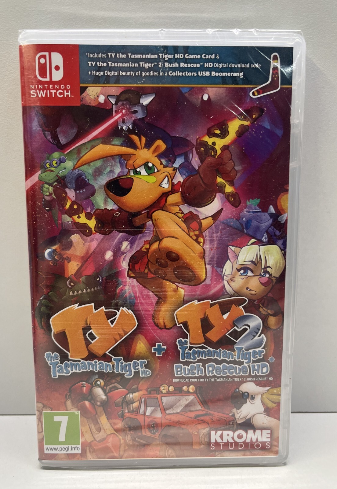 TY THE TASMANIAN TIGER HD + TY THE TASMANIAN TIGER 2 SWITCH NEW FACTORY SEALED