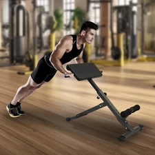 Adjustable Roman Chair Back Extension Machine - Lower Back Hyperextension Bench