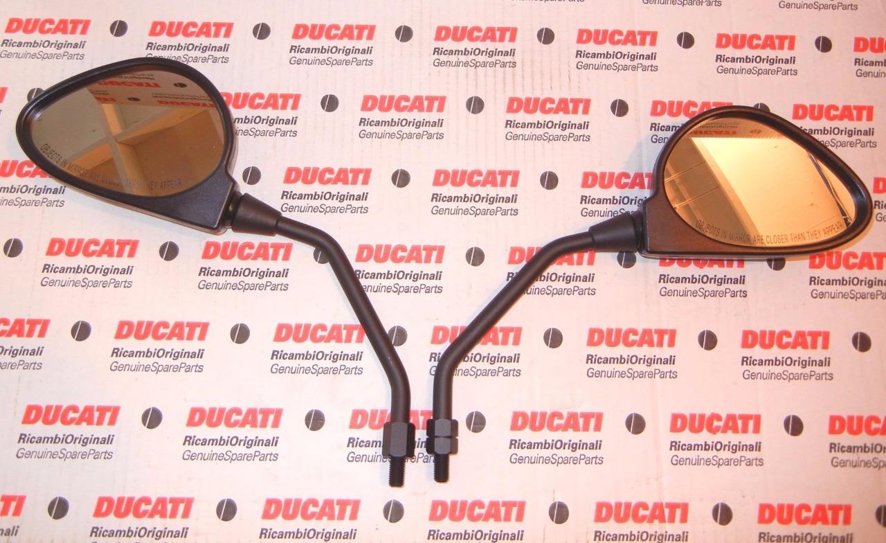 1994-on Ducati all Monsters NOS LATER STYLE mirrors PAIR MATT BLACK E2221220/1
