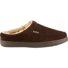 New Men's Brown Magellan Outdoors Leather Mule Slippers Size 11
