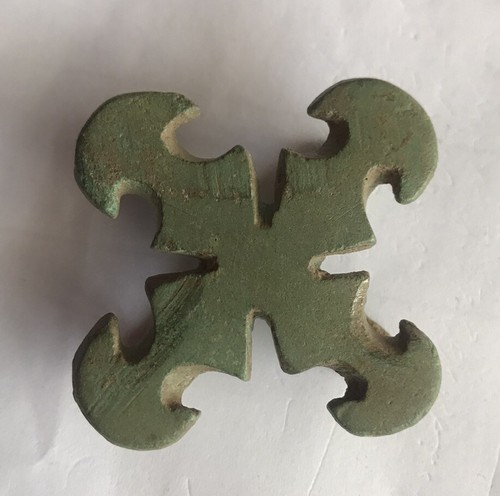Genuine Ancient Roman soldier belt separator cross star decoration artifact - Picture 8 of 12