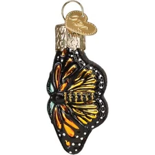 Old World Christmas Mini Glass Ornament, Monarch, 2" (With OWC Gift Box)