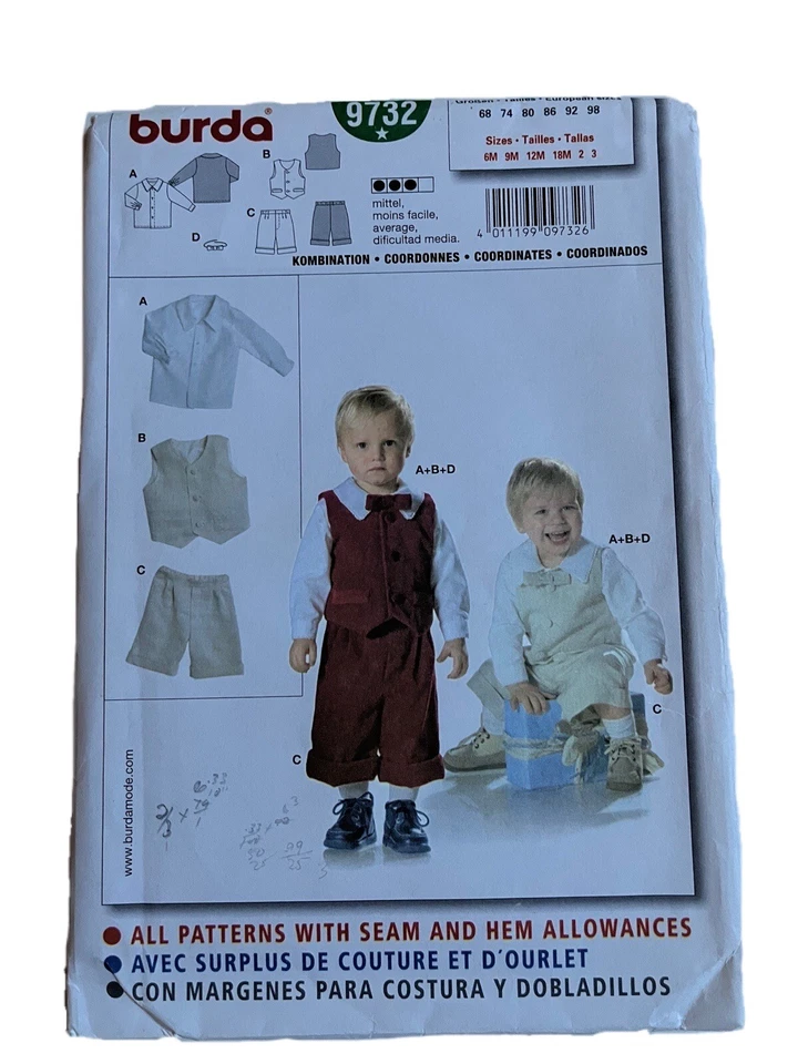 Burda Kids Sewing Patterns Infant Toddler Children Dress Coat 9823 9676 U Pick - Image 2 of 4