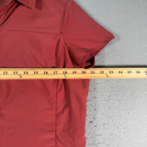 REI Tactel Nylon Button Up Top Womens Large Red UPF 40+ Breathable Hike Explore - Picture 5 of 11