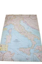 National Geographic Map Italy 1961 Vintage 93295