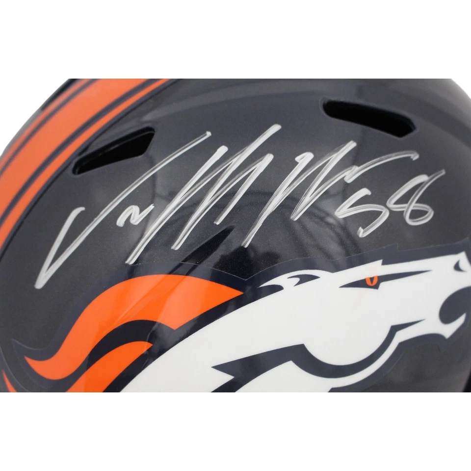 Casco Beckett 48675 autografiado/firmado por Von Miller Denver Broncos TB 97-23 F/S Foto 2 de 4
