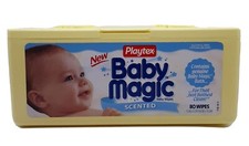 Vintage 2000 Playtex Baby Magic Scented EMPTY baby Wipes Container Prop Staging