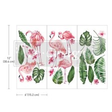 SMALL TRANSFERS FLAMINGO PINK 3 SHEETS, 6 X12